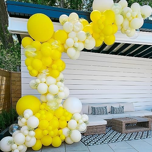 Voircoloria 110pcs Yellow Latex Party Balloons, 12inch - Image 4