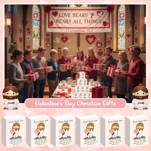 10 Sets Jesus Loves You Gifts Jesus Figures with Boxes - Image 7