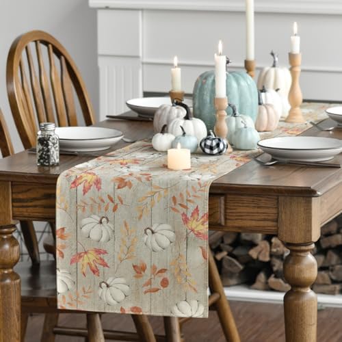 Artoid Mode 210 GSM Fall Table Runner Home Party Decor 13x60 Inch - Image 3