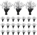 24 Pack Black Metallic Foil Spray Centerpiece Star Table Decoration Burst Table Centerpieces for Birthday New Year Wedding Anniversary Graduation Party Supply (Black) by Ohiyoo