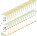 30 Pack 4x6 Gold Acrylic Sign Holders, Gold Frame by ALFFUN