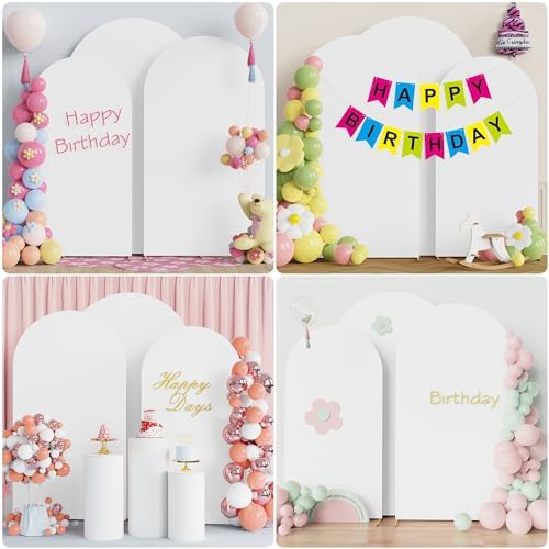 Wokceer Arch Backdrop Cover 8FT,7.2FT,6.6FT White Arch Covers Stretchy - Image 4