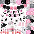 Pink Halloween Birthday Party Decorations, Happy Boo Day Decorations Kit by Ithmahco