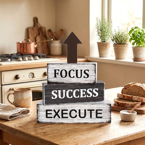 4 Pcs Inspirational Wooden Tray Decor, Motivational Table Decorations Gifts - Image 7