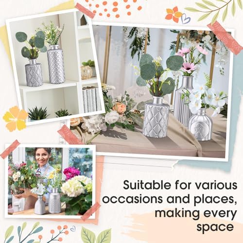Yaomiao 30 Pcs Glass Bud Vases Centerpieces, Silver Series - Image 3