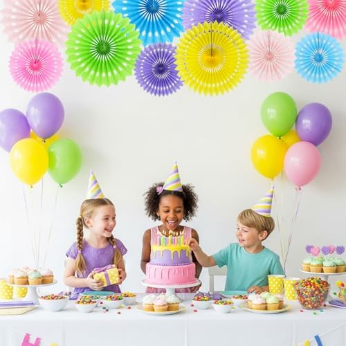 BEISHIDA Honeycomb Round Paper Fans Macaron Hanging Party Decoration - Image 6