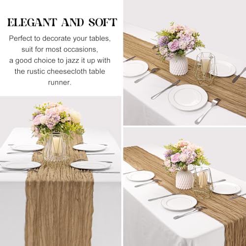 10FT Cheesecloth Table Runner Boho Party Home Decorations - Image 3