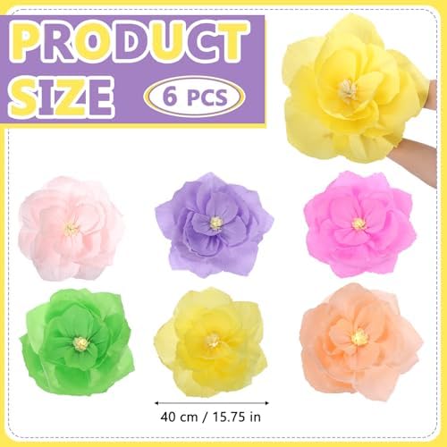 Vihose 6 Pcs Large Flower Paper Lanterns Tea Party Decorations - Image 5