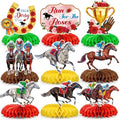 9Pcs Derby Day Party Decorations Horsing Racing Honeycomb Centerpieces for Tables Horse Racing Table Decorations for Derby Day Home Birthday Party Supplies Table Decor by Unknown