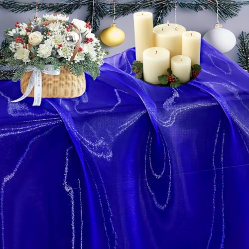 20 Yard Organza Fabric 44" Wide for Wedding Event Décor - Royal Blue by MDS