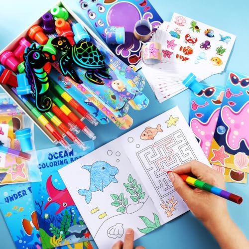 BenLouis 96Pcs Under the Sea Coloring Set for Kids Party Favors - Image 4