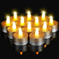 Retisee 48 Pack Flameless LED Candles Glitter Decor,Gold,Silver,1.65 Inch by Retisee