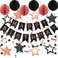 meowtastic Birthday Decorations Happy Birthday Banner with Honeycomb Balls by meowtastic%C2%AE%E2%80%94Idealforyourparty