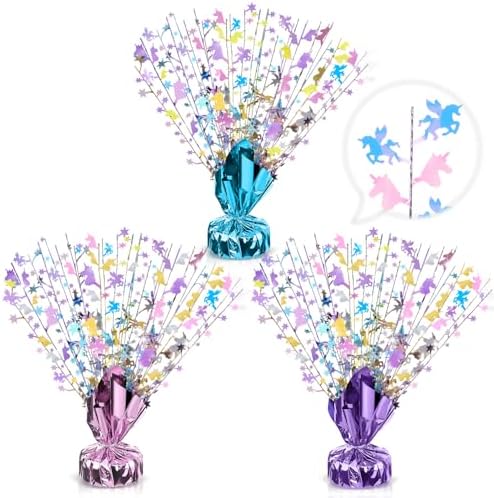 3 Pcs Unicorn Table Decorations Rainbow Table Centerpieces by CraftyDream