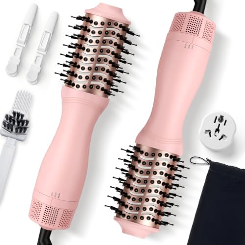 slopehill Dual Voltage Hair Dryer Brush,1000W Travel Hot Air Brush Mini by slopehill
