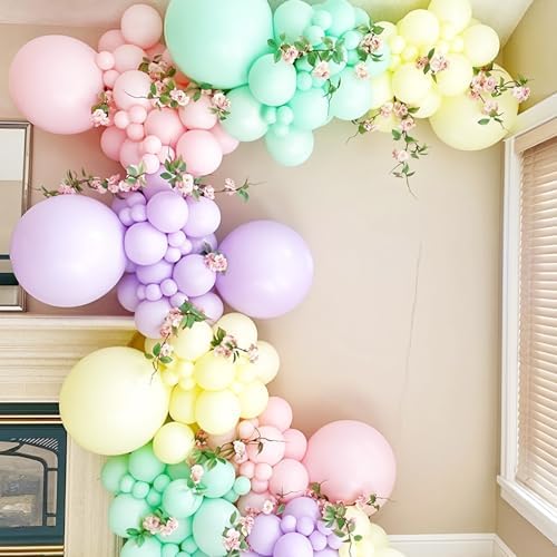 Voircoloria 66pcs Mint Green Pastel Green Latex Party Balloons, 12inch - Image 5