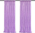 Light Purple Sequin Backdrop Curtain 2 Panel 2FTx8FT Glitter Photo Backdrop by QueenDream