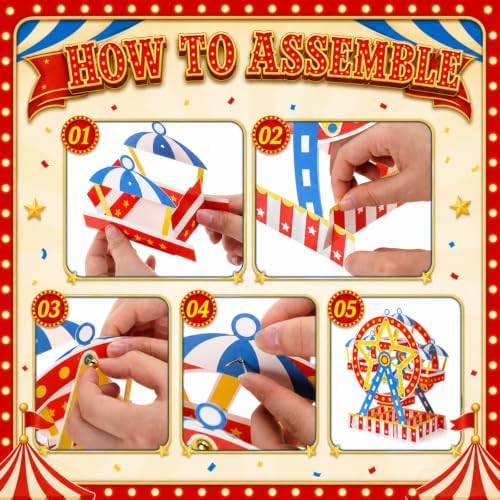 Epakh 6 Sets Carnival Party Ferris Wheel Centerpiece Decorations, Classics - Image 3