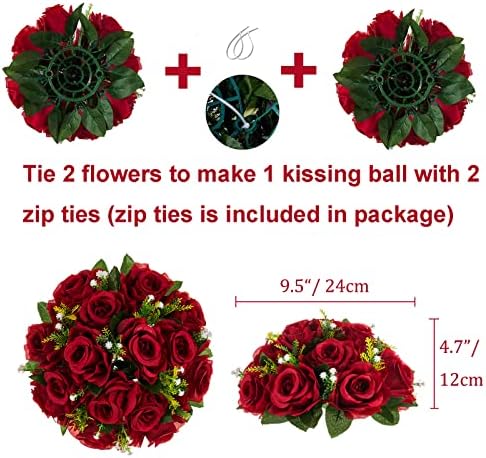 BLOSMON Wedding Flowers Balls Centerpieces Decorations for Table: 6 Pcs - Image 4