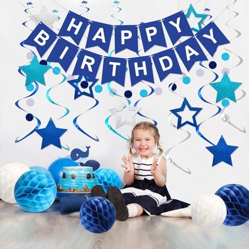 meowtastic Birthday Decorations Happy Birthday Banner with Honeycomb Balls - Image 5