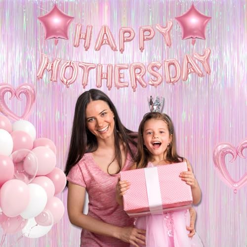 Melsan Iridescent Transparent Foil Fringe Backdrop with Extra Backup Tape - Image 2