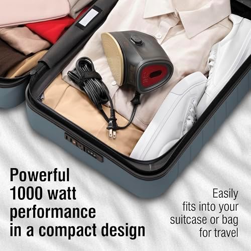CHI Mini Steam Iron for Clothes, 1000 Watts, XL 10" Cord - Image 2