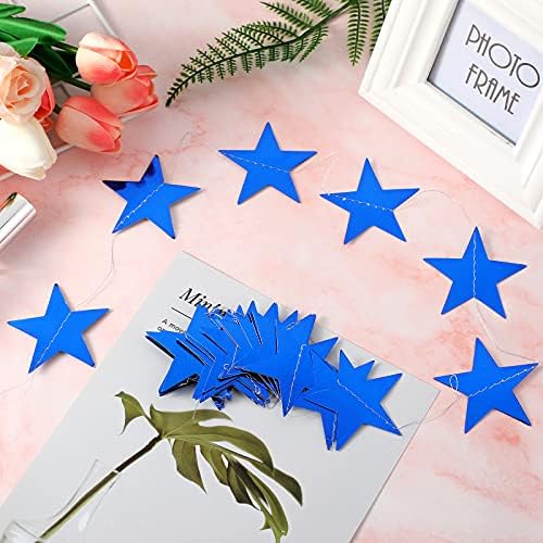 Patelai Glitter Star Garland Banner 2026 Graduation Decor 130 Feet Star Hanging Banner Twinkle Backdrop for Party Birthday Classroom Wedding Supplies(Royal Blue) - Image 5