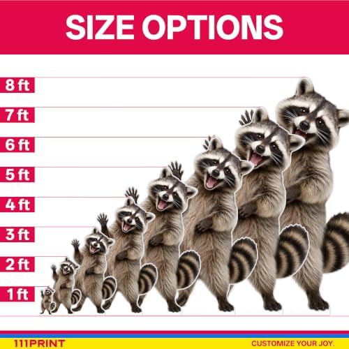 Funny Raccoon Life Size Cardboard Cutout Standee, 7FT - Image 6