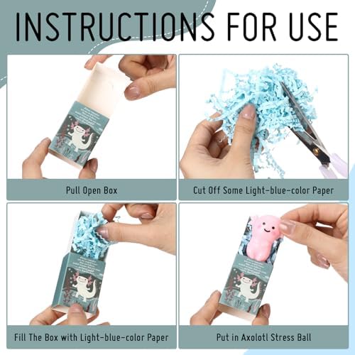 60 Sets Positive Gifts Axolotl Party Favors with Support Boxes - Image 3
