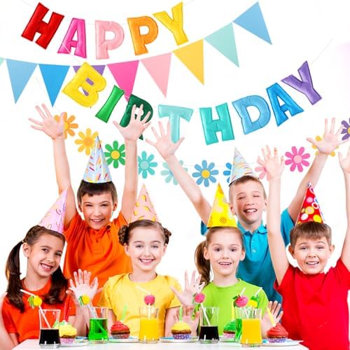 YEOCU Happy Birthday Decorations, No DIY, Pre-Strung 3D Banner - Image 5