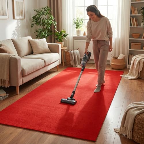 Extra Thick Red Carpet Runner for Party, 3ft x 30ft Red Runner Rug - Image 6