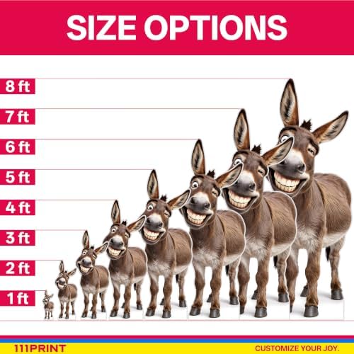 Funny Donkey Life Size Cardboard Cutout Standee, 8FT - Image 6