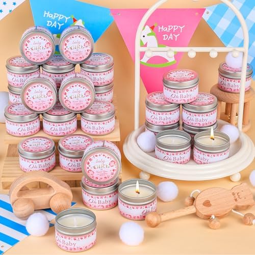 VISCOO 30 Pack Baby Shower Party Favors for Guests Prizes,Candles Lavender - Image 5