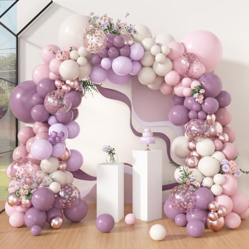 Amandir 173Pcs Dusty Purple Balloon Arch Garland Kit by Amandir