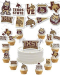 Texas State University Decorations, TXST Party Decor, Graduation 42 Pcs by PartyKandyDecorGifts