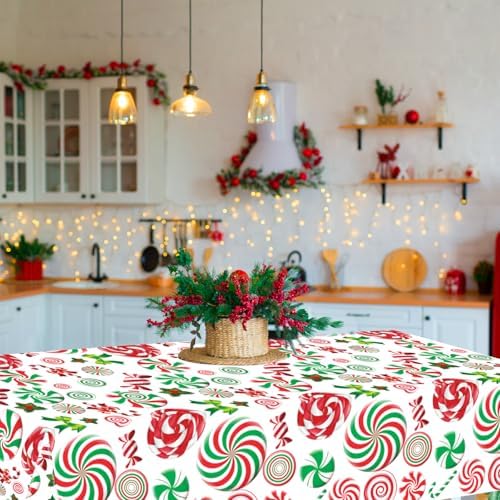 3 PCS Christmas Plastic Candy Tablecloth, 54x108 Inch - Image 6