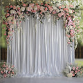 Outpain 10x10ft Silver Sequin Backdrop Curtains -Heavy Duty Gold Photography Backdrops with Non-Shedding Glitter, Wrinkle-Free Stage Drapes for Wedding/Christmas/Studio Shoots (5x10ft 2 Panels) by Outpain