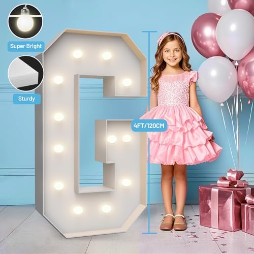4FT Light Up Marquee Letter G - Large Foam Board Mosaic Kit - Image 3