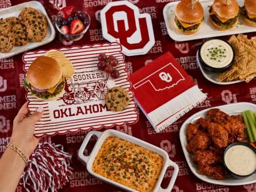 Oklahoma Graduation Decorations OU Sooners Party Supplies Plates 37 Pc - Image 5