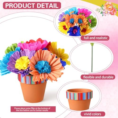 24 Pcs Mexican Party Decorations Fiesta Centerpieces, Clay Pot - Image 3