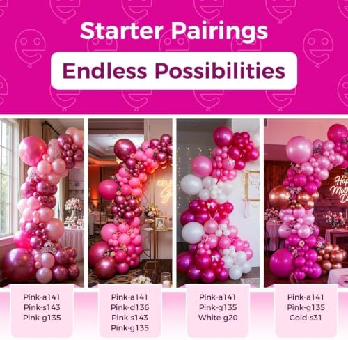 Bezente Pearl Hot Pink Balloons Latex Party Balloons 100 Pack 12 inch - Image 5