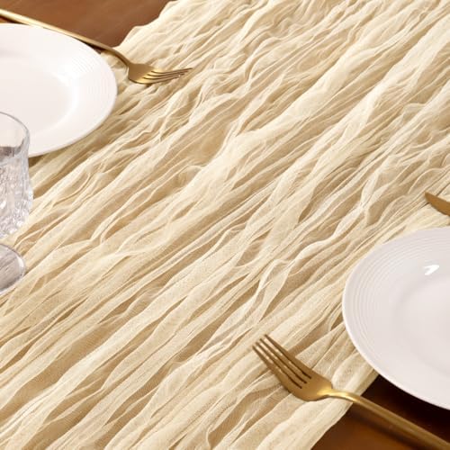 Cheesecloth Table Runner Tulle Fall Boho Wedding Shower Party Home Decor - Image 4