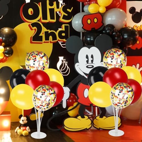 Voircoloria Balloon Stand Kit 4 Sets for Party Decorations,Yellow Black Red - Image 6