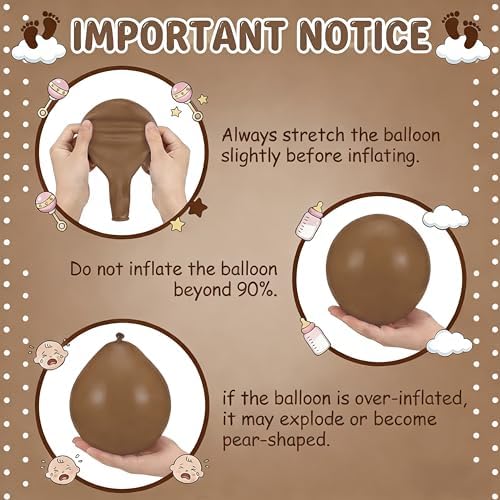 140Pcs Coffee Brown Baby Shower Decorations - Neutral Balloon Arch Garland Kit with 4 Baby Boxes - Mocha Beige Sand Nude Balloons for Teddy Bear Theme, A Baby Is Brewing, Gender Reveal Party - Image 4