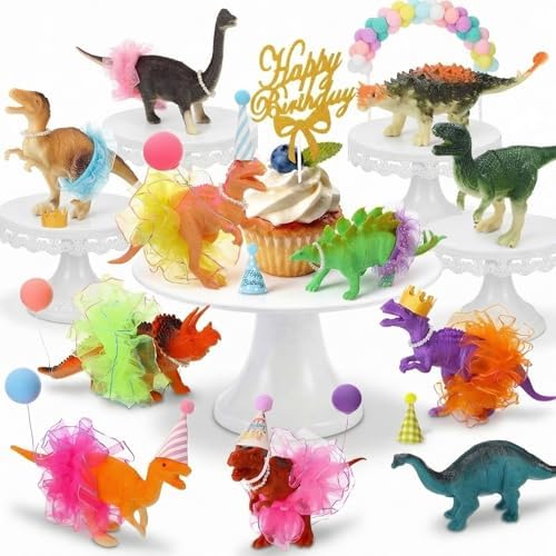 Novabright 76 Pcs Dinosaur Party Animal Cake Toppers Party Decorations by Unknown