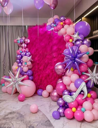 Pink and Purple Balloon Garland Arch Kit，Birthday Party Decor - Image 7