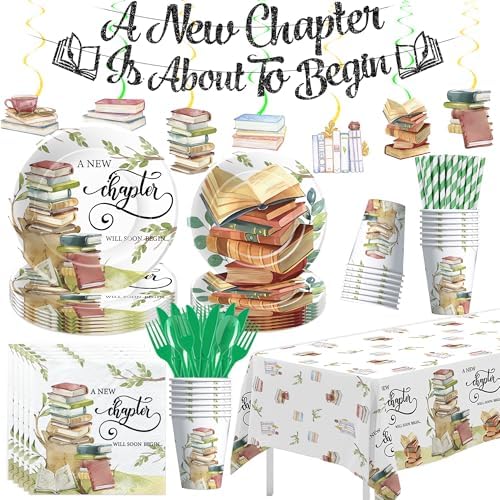 Book Theme Party Decorations, A New Chapter Storybook Baby Shower Decor by Owelleny