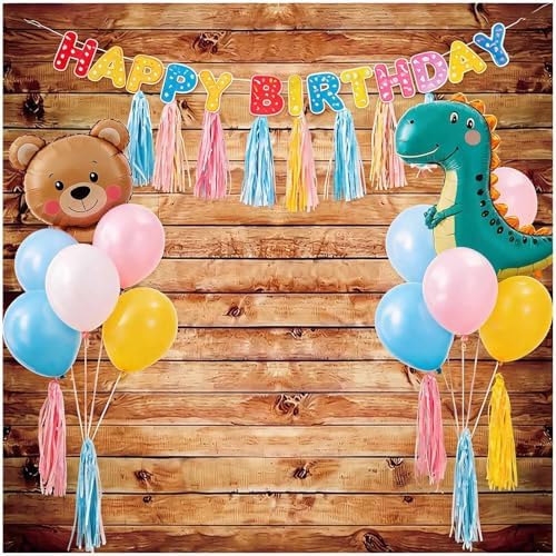 6x6FT Polyester Wood Wall Photography Backdrop Rustic Natural Wooden Board Photo Background Banner Birthday Party Wedding Baby Shower Cake Table Decor Studio Booth Prop Supplies - Image 6
