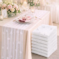 6 Pcs 29x120'' Pearl Tulle Table Runner 10ft Wedding Tablecloth, White by Unknown