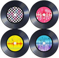 60PCS Record Paper Placemats Disposable 13.7 Inch Rock and Roll Vinyl Record Place Mats Vintage Musical Theme Round Table Mats for Dinner Table Decor Birthday 50s Theme Rock Music Party Supplies by Tarklanda